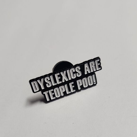Black and White Novelty Pin - Picture 1 of 3